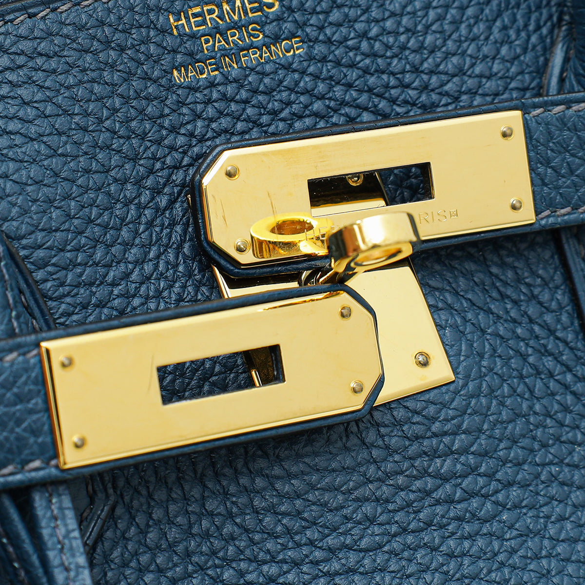 Hermes Blue de Prusse Retourne Birkin 35 Bag