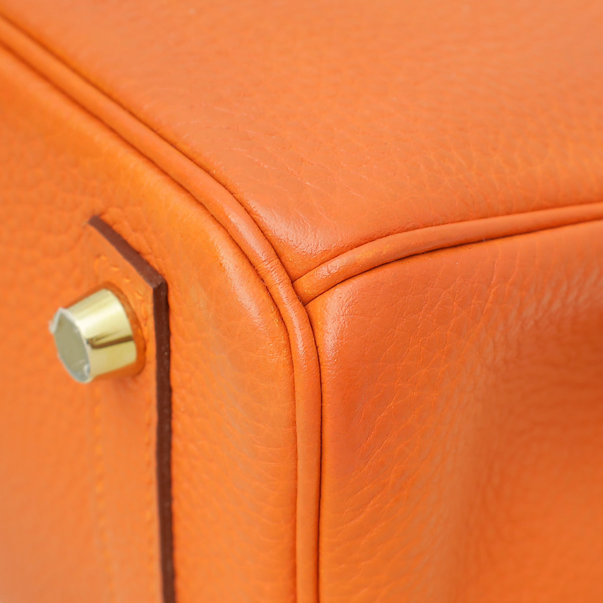 Hermes Orange Retourne Birkin 25 Bag