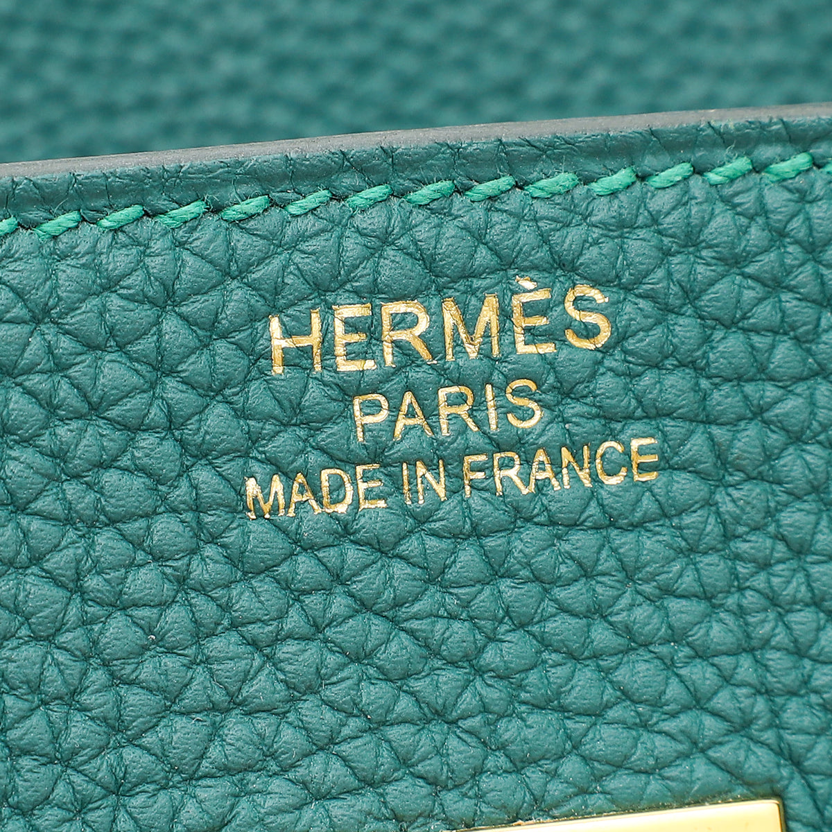 Hermes Malachite Retourne Birkin 35 Bag