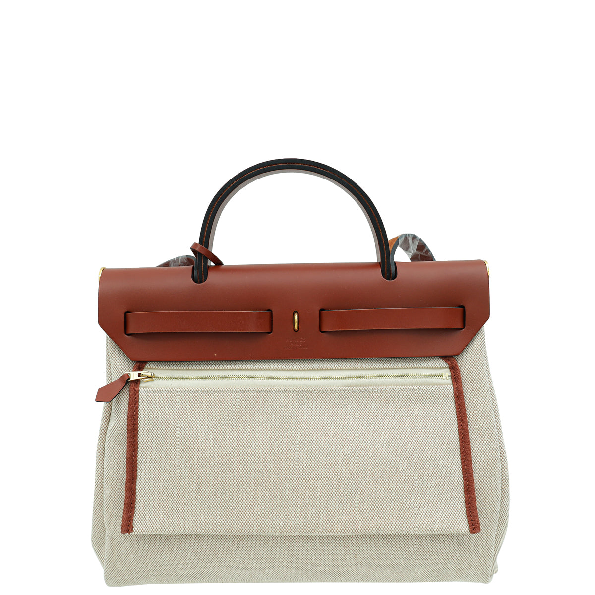 Hermes Bicolor Herbag Zip Retourne 31 Relief Brides de Gala Toile PM Bag-Hermes-THE CLOSET