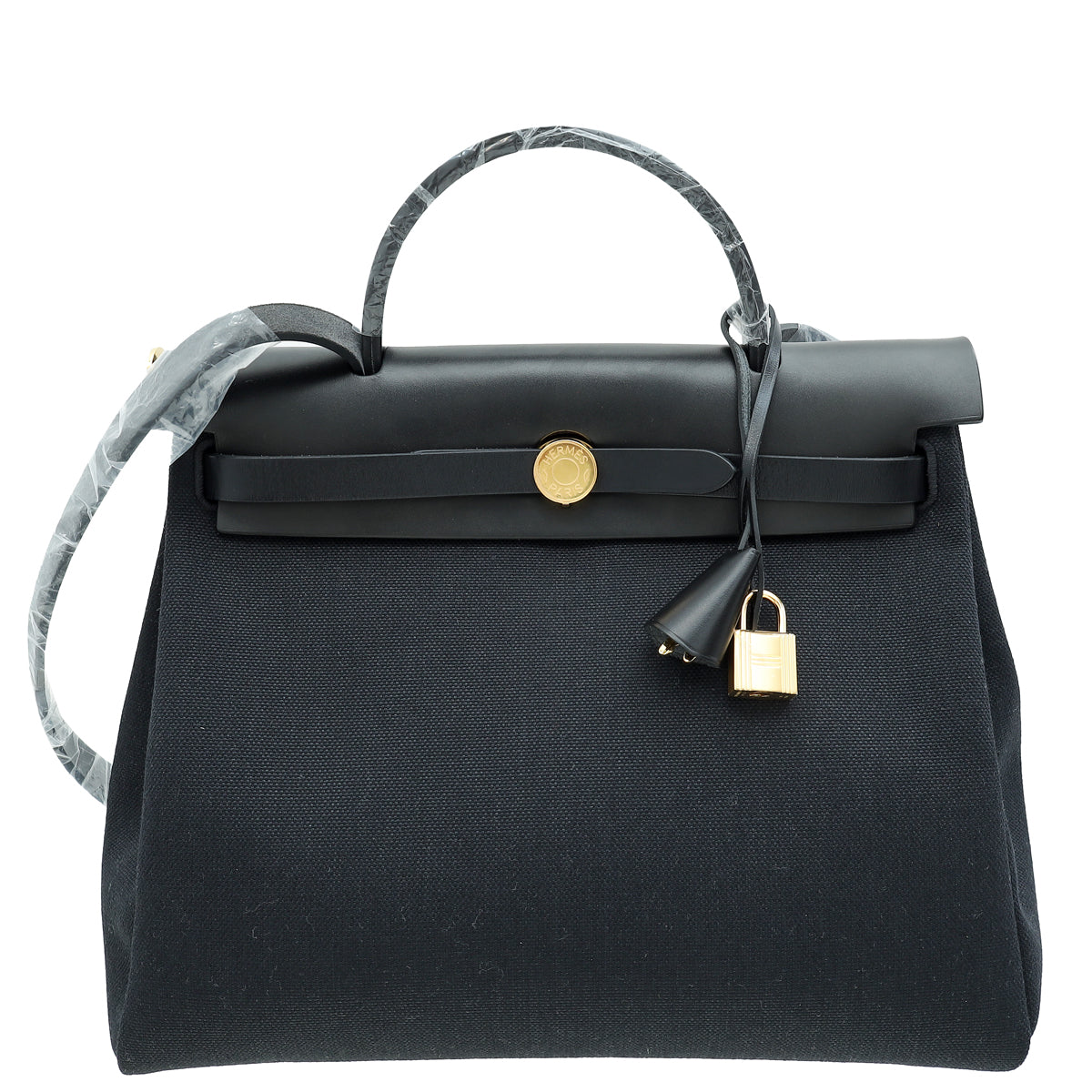 Hermes Noir Military Herbag Zip 31 PM Bag-Hermes-THE CLOSET