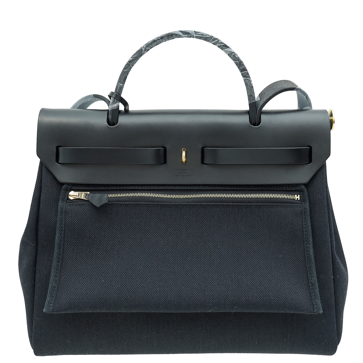 Hermes Noir Military Herbag Zip 31 PM Bag-Hermes-THE CLOSET