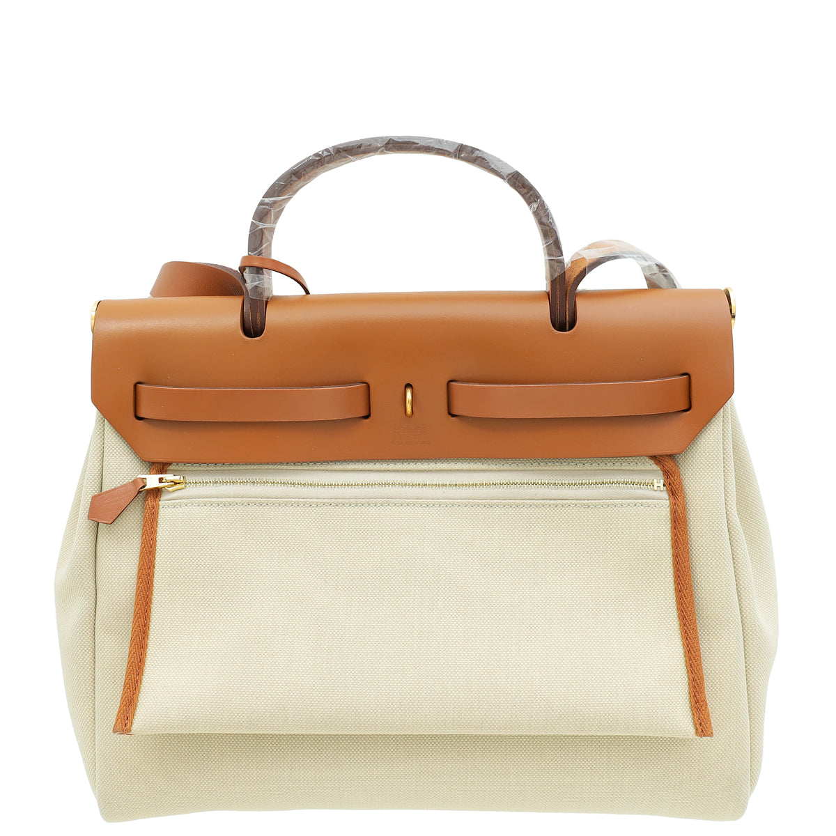 Hermes Bicolor Herbag 31 PM Retourne Toile Militaire Vache Hunter Bag-Hermes-THE CLOSET