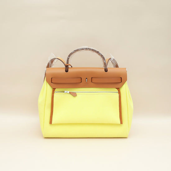 Hermes Bicolor Herbag Zip 31 Retourne Vache Hunter Toile Bag