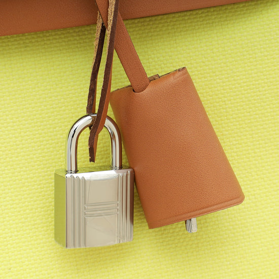 Hermes Bicolor Herbag Zip 31 Retourne Vache Hunter Toile Bag-Hermes-THE CLOSET