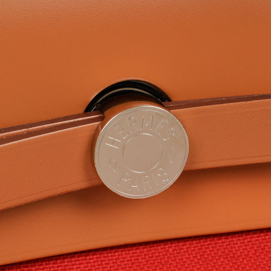 Hermes Bicolor Herbag Zip 31 PM Military Toile Vache Hunter Bag-Hermes-THE CLOSET