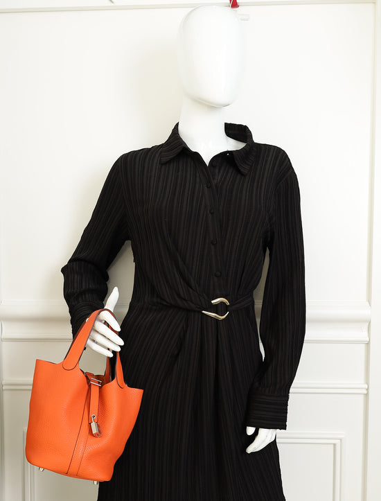 Hermes Orange Picotin Lock 18 Bag