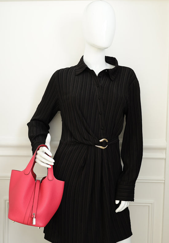 Hermes Rose Extreme Picotin Lock 18 Bag