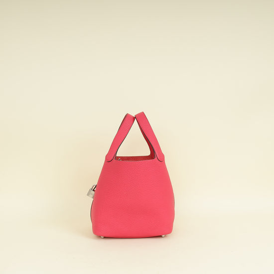 Hermes Rose Extreme Picotin Lock 18 Bag
