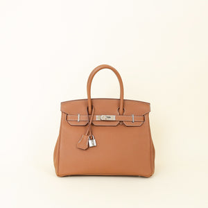 Hermes Gold Retourne Birkin 30 Bag