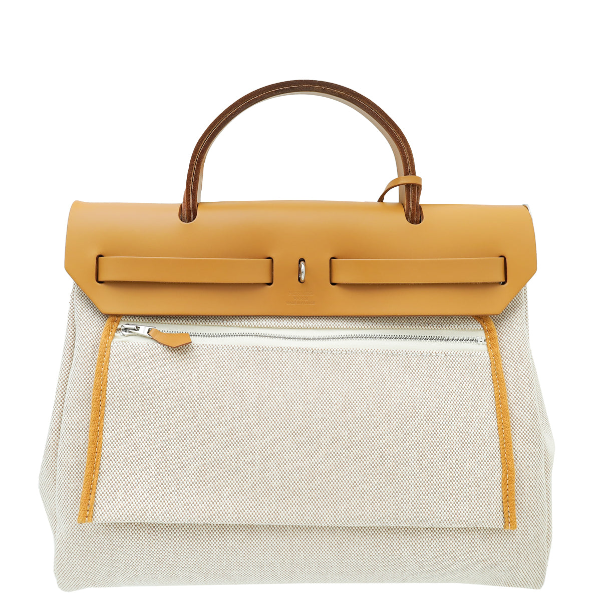 Hermes Tricolor Herbag Zip Retourne 31 Relief Brides de Gala Toile Bag-Hermes-THE CLOSET