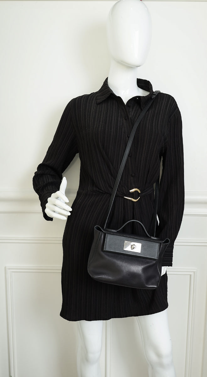 Hermes Noir 24/24 21 Swift Leather Bag — image 13 of 13