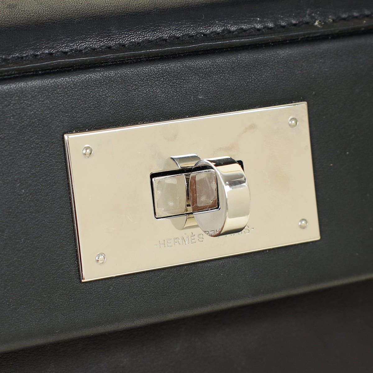 Hermes Noir 24/24 21 Swift Leather Bag — image 9 of 13