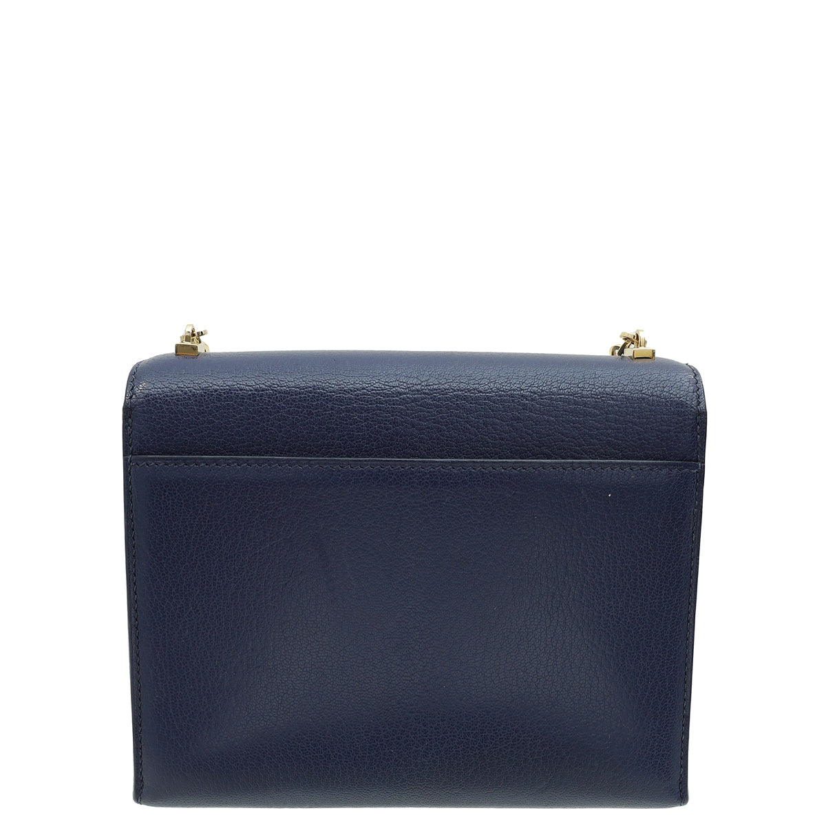 Hermes Bleu Encre Chevre Mysore Verrou Chaine Mini Bag