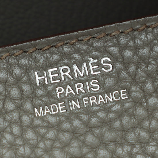 Hermes Gris Etain Birkin 35 Bag