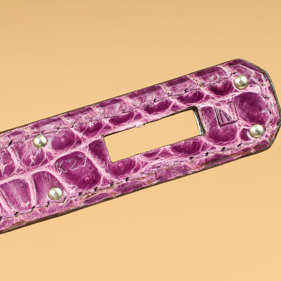 Hermes Violet Shiny Porosus Crocodile Birkin 30 Bag-Hermes-THE CLOSET