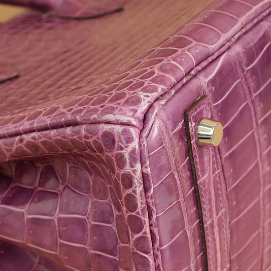 Hermes Violet Shiny Porosus Crocodile Birkin 30 Bag-Hermes-THE CLOSET