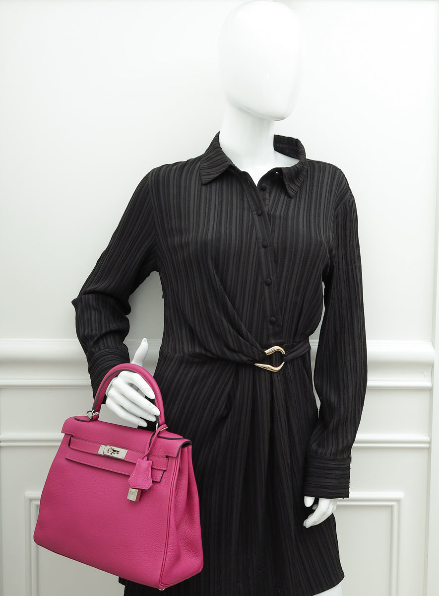Hermes Rose Pourpre Kelly 28 Retourne Bag-Hermes-THE CLOSET