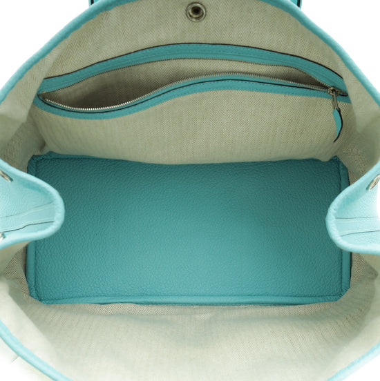Load image into Gallery viewer, Hermes Bleu Atoll Garden Party 36 Vache Country Bag
