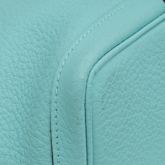 Load image into Gallery viewer, Hermes Bleu Atoll Garden Party 36 Vache Country Bag
