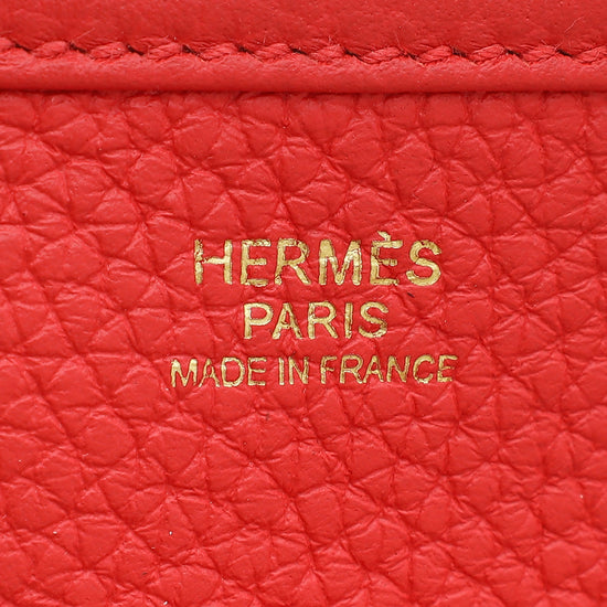 Load image into Gallery viewer, Hermes Rouge De Coeur Evelyne III PM Bag
