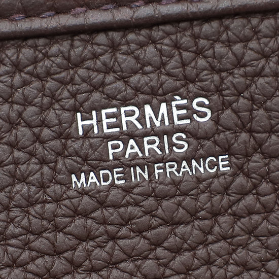 Hermes Chocolate Evelyne III PM Bag W/ Flipperball Sangle Strap