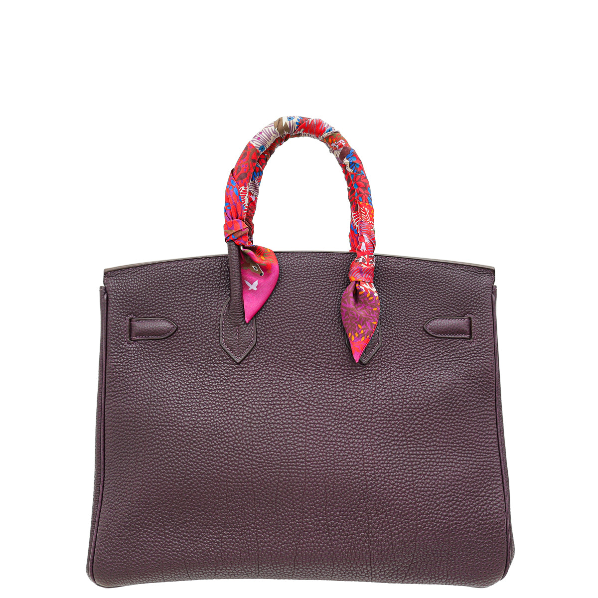 Hermes Raisin Birkin 35 Bag W/ 2 Twilly-Hermes-THE CLOSET