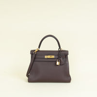 Hermes Rouge Sellier Retourne Kelly 28 Bag