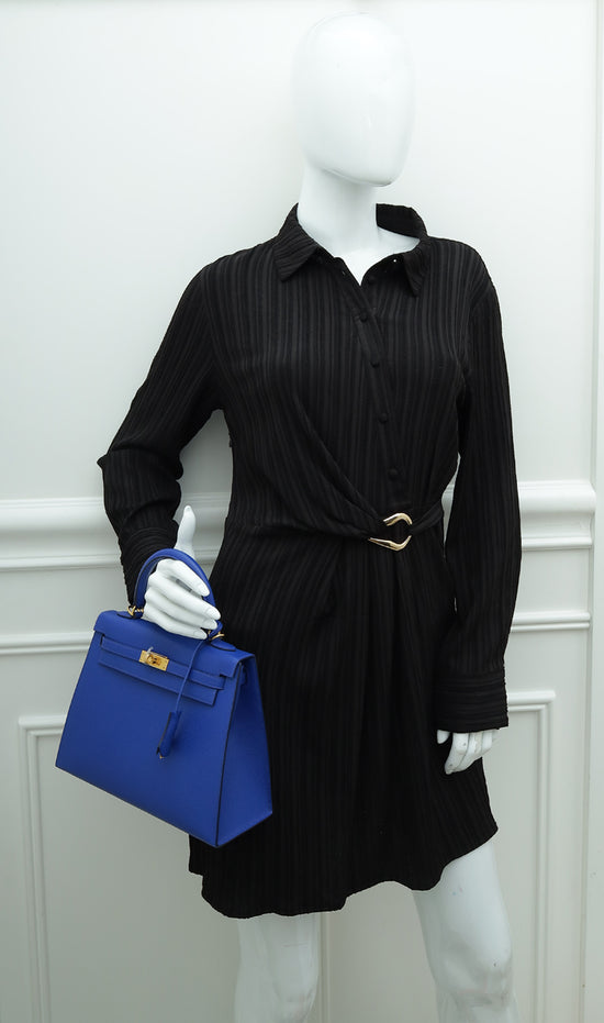 Hermes Bleu Royal Sellier Kelly 25 Bag