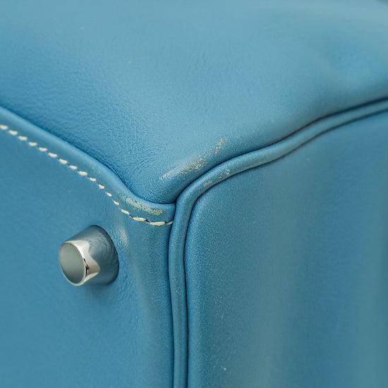 Hermes Bleu Jeans Swift Retourne Kelly 32 Bag