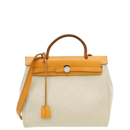 Hermes Tricolor Herbag 2 in 1 PM Toile Vache PM 31 Bag