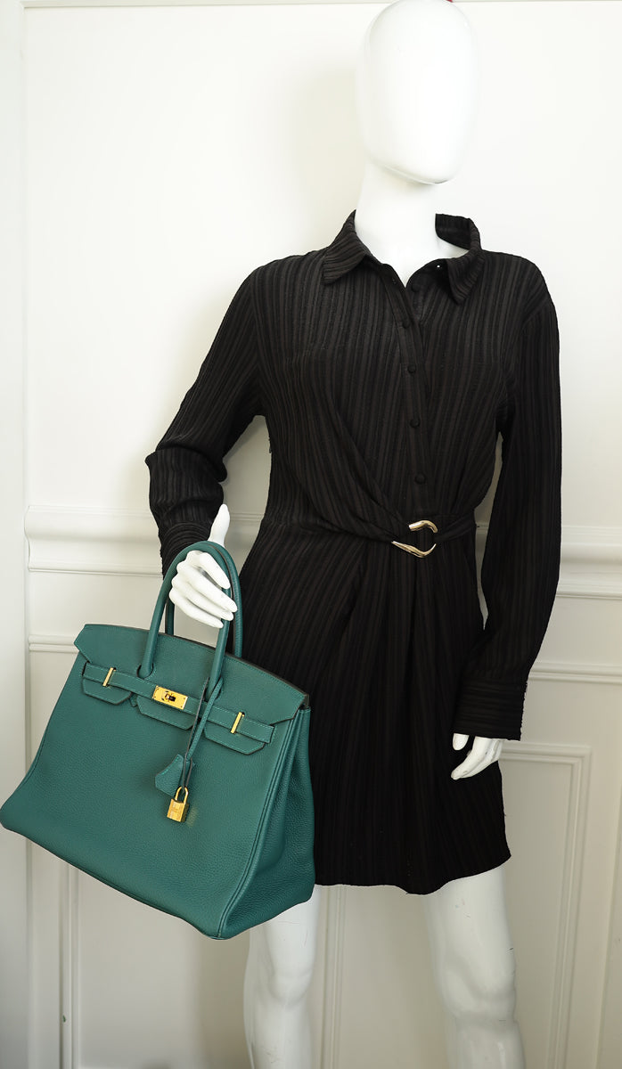 Hermes Malachite Birkin 35 Bag — image 14 of 14