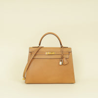 Hermes Naturelle Vintage Sellier Kelly 32 Bag