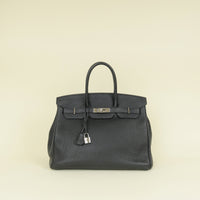 Hermes Noir Birkin 35 Bag