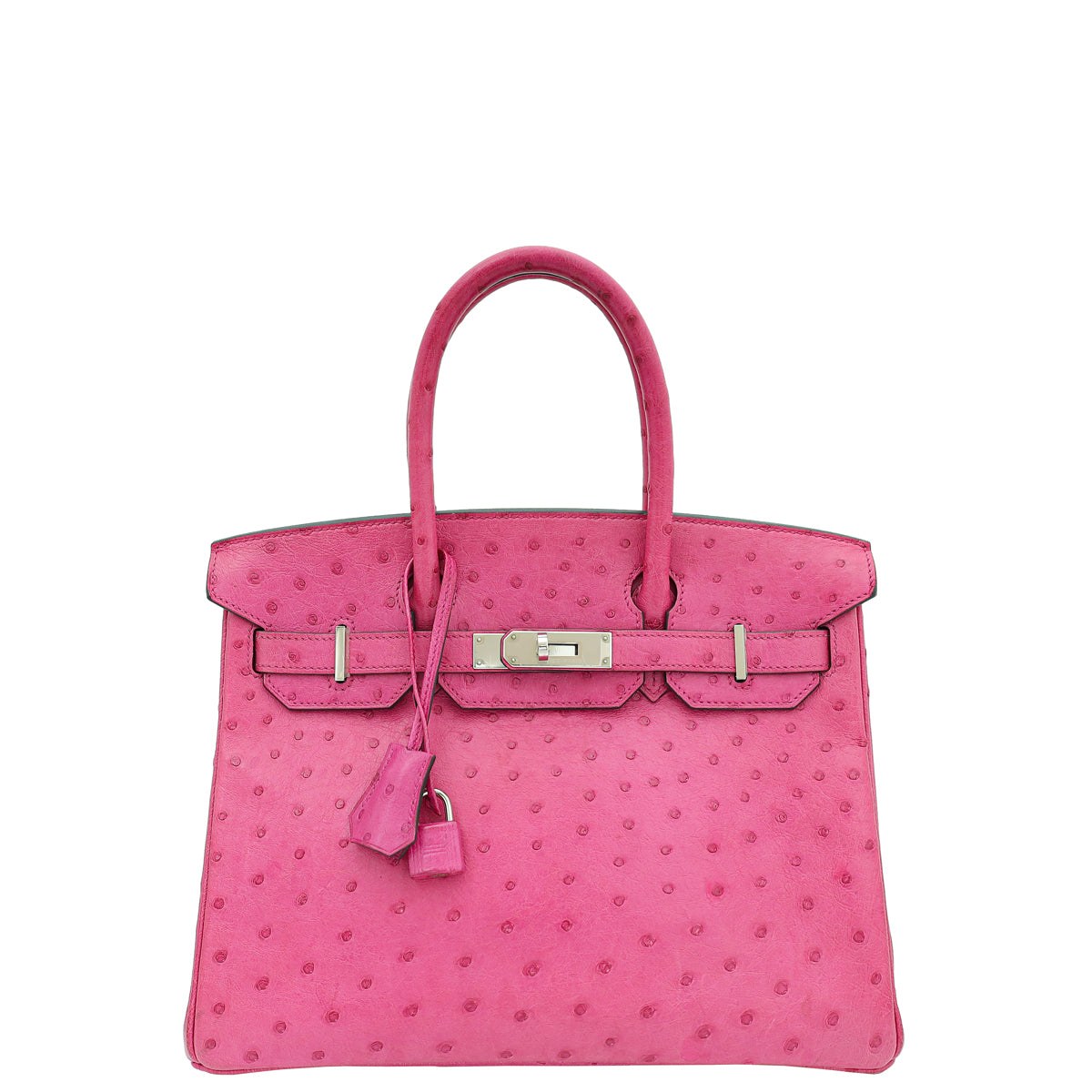 Hermes Fuchsia Ostrich Birkin 30 Bag-Hermes-THE CLOSET