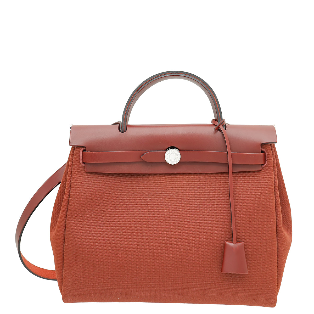Hermes Rouge H Toile Herbag PM Bag-Hermes-THE CLOSET