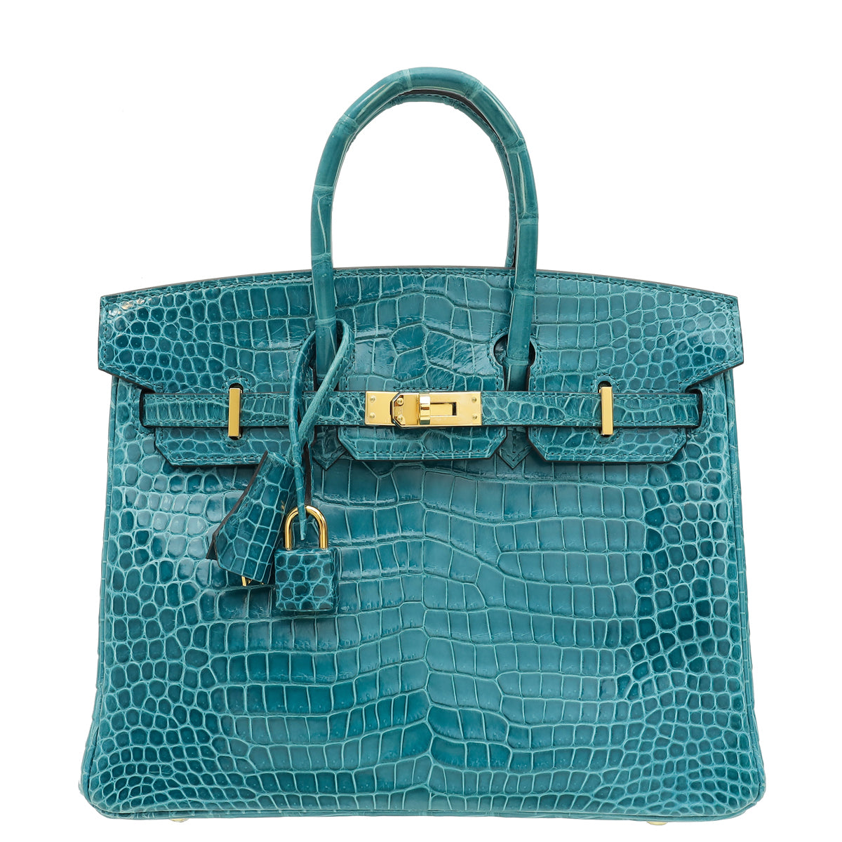 Hermes Colvert Shiny Porosus Crocodile Birkin 25 Bag