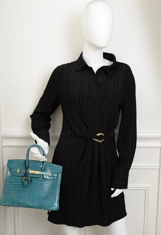 Hermes Colvert Shiny Porosus Crocodile Birkin 25 Bag-Hermes-THE CLOSET