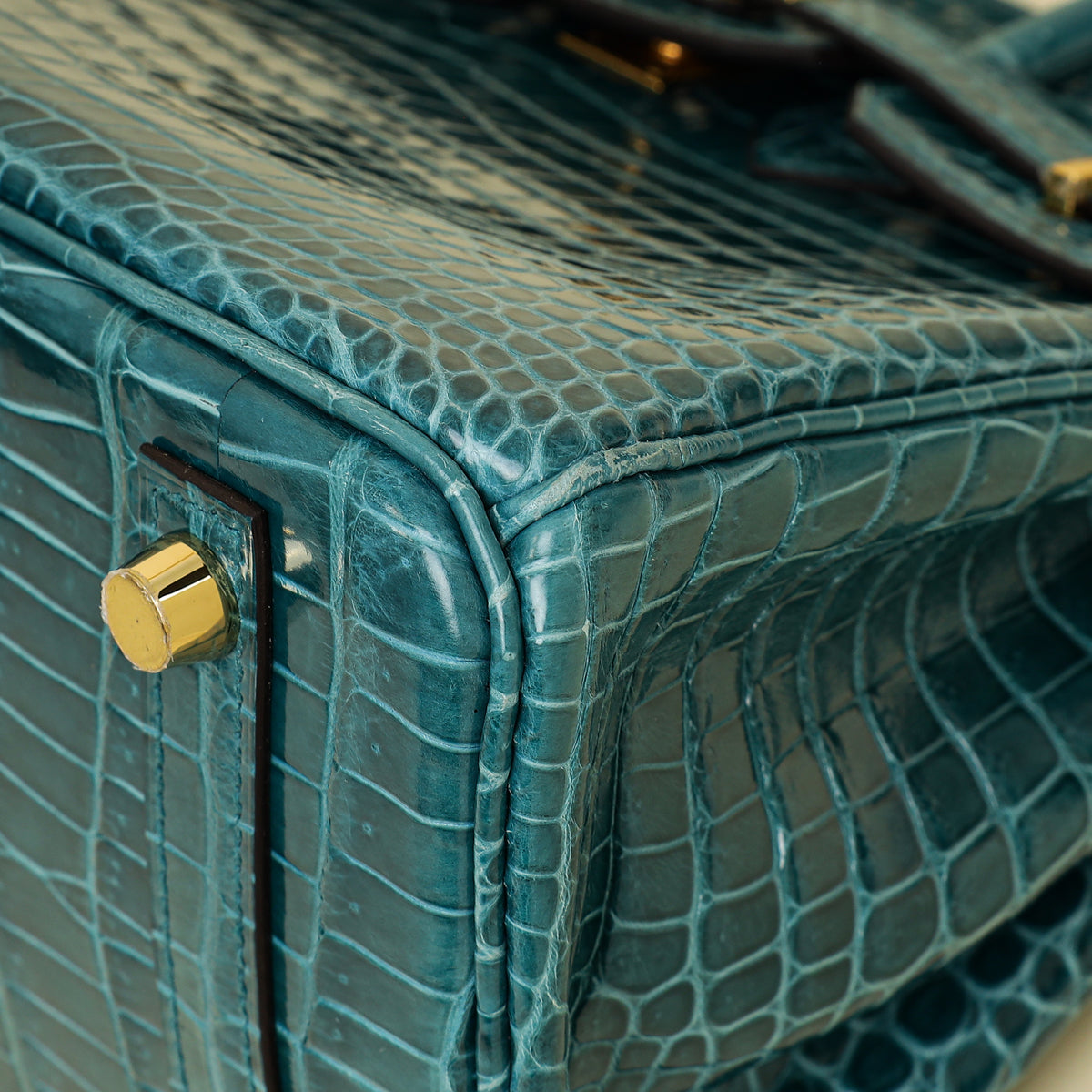 Hermes Colvert Shiny Porosus Crocodile Birkin 25 Bag-Hermes-THE CLOSET