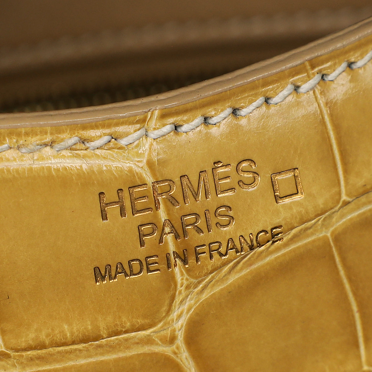 Hermes Jaune Poussin Alligator Passe-Guide Bag-Hermes-THE CLOSET