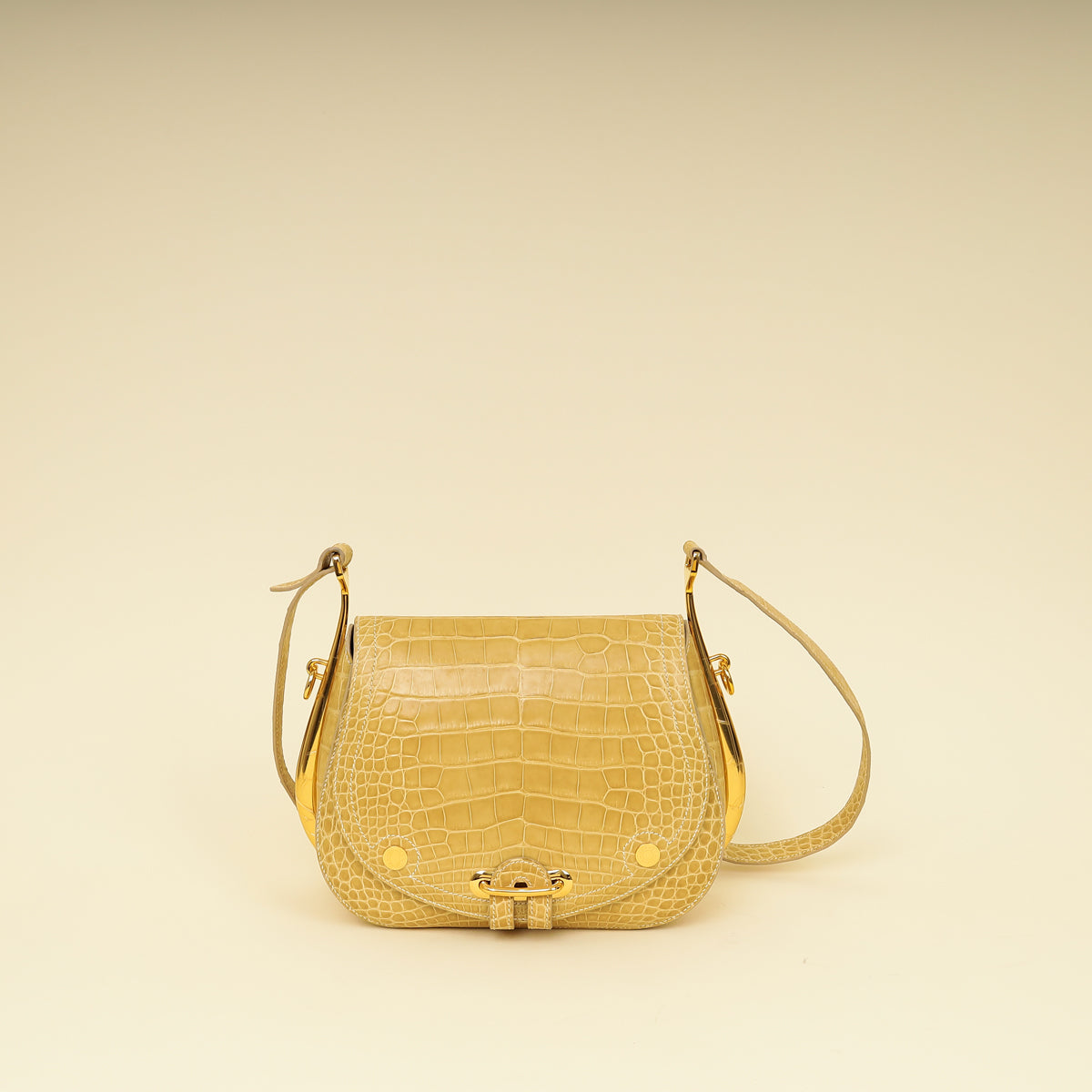 Hermes Jaune Poussin Alligator Passe-Guide Bag-Hermes-THE CLOSET