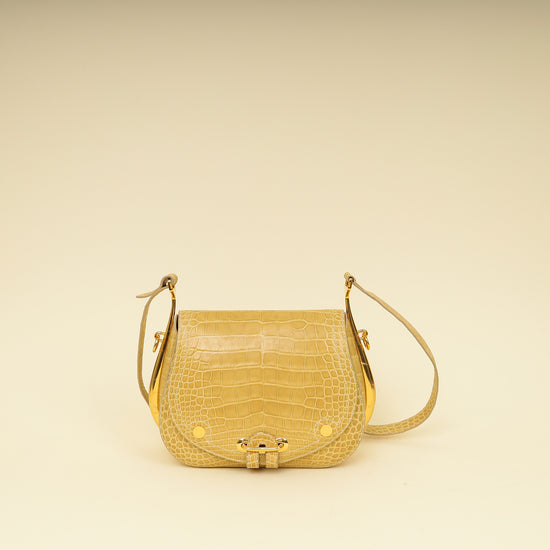 Hermes Jaune Poussin Alligator Passe-Guide Bag-Hermes-THE CLOSET