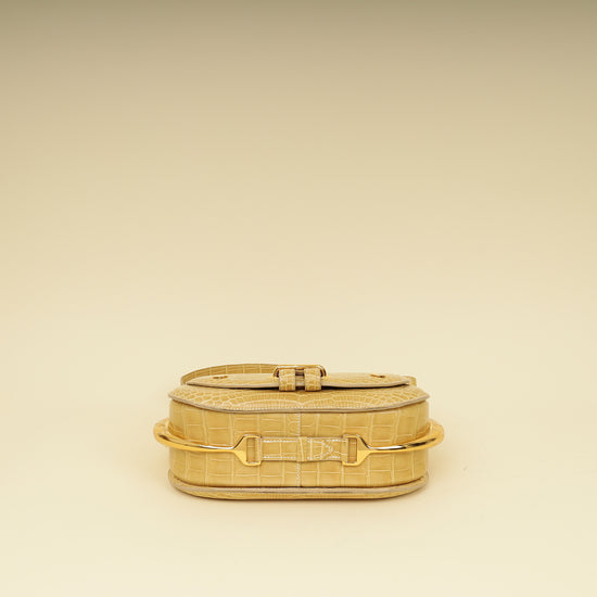 Hermes Jaune Poussin Alligator Passe-Guide Bag-Hermes-THE CLOSET