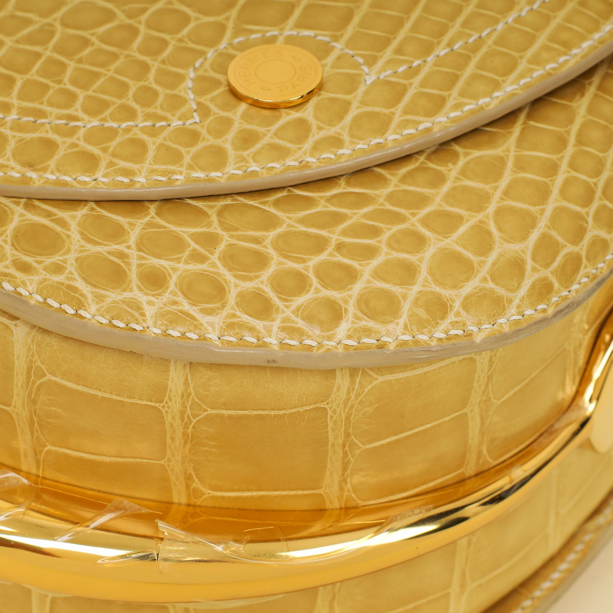 Hermes Jaune Poussin Alligator Passe-Guide Bag-Hermes-THE CLOSET