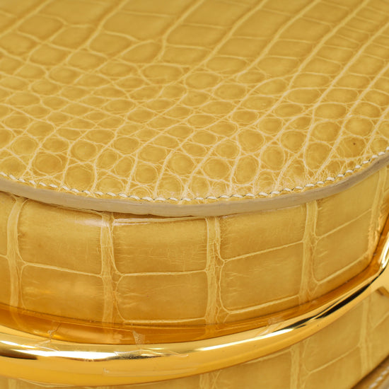 Hermes Jaune Poussin Alligator Passe-Guide Bag-Hermes-THE CLOSET