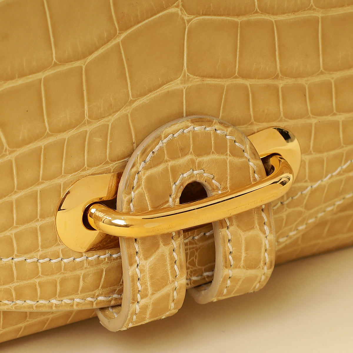 Hermes Jaune Poussin Alligator Passe-Guide Bag-Hermes-THE CLOSET