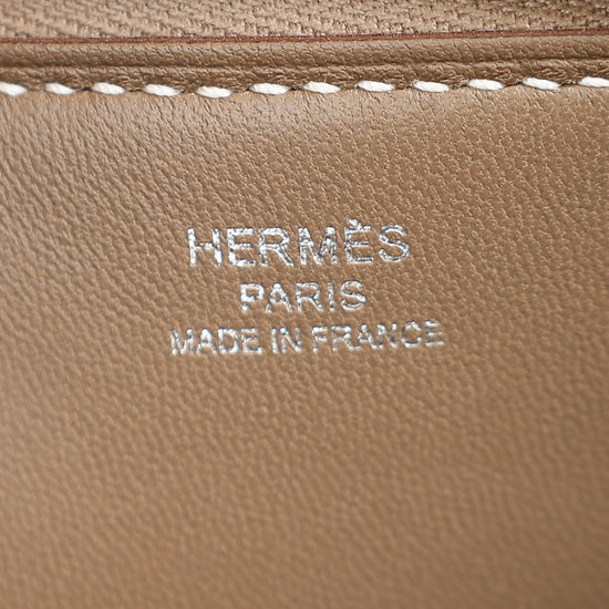 Hermès Etoupe Cadenas clutch-Hermes-THE CLOSET