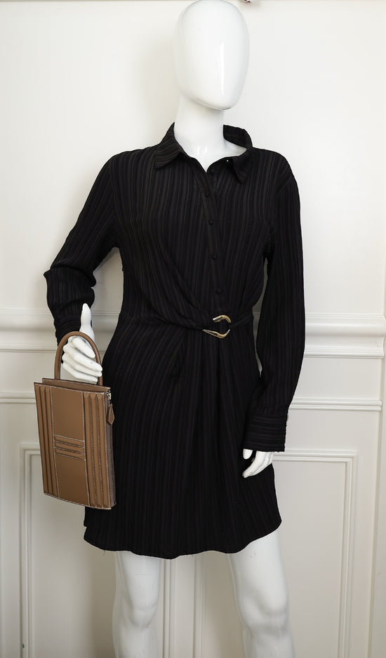 Hermès Etoupe Cadenas clutch-Hermes-THE CLOSET