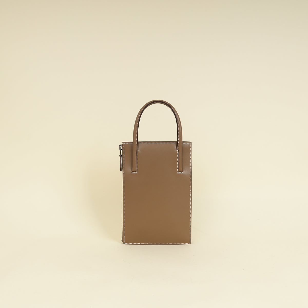 Hermès Etoupe Cadenas clutch-Hermes-THE CLOSET