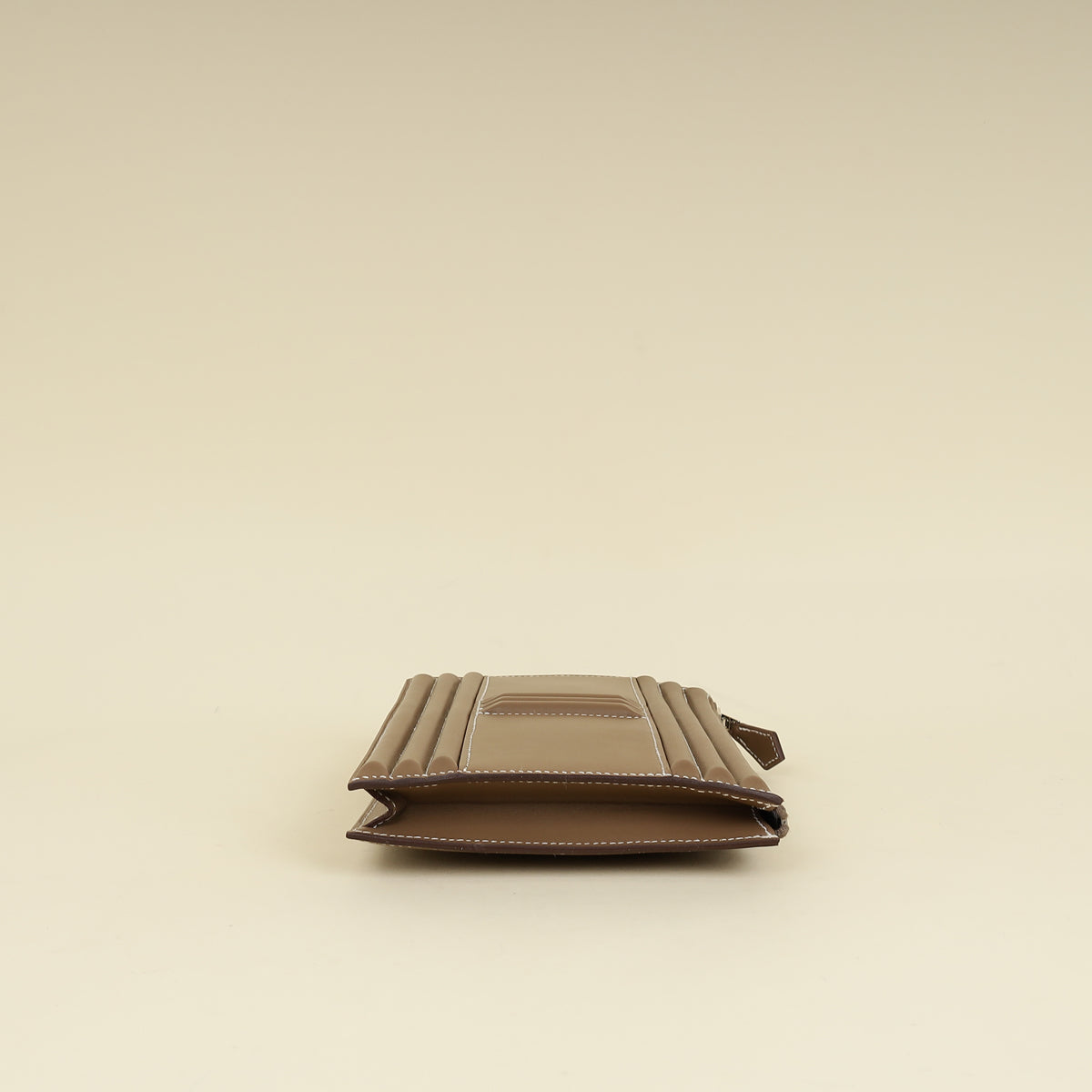 Hermès Etoupe Cadenas clutch-Hermes-THE CLOSET